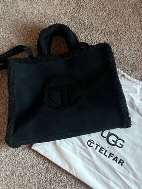 UGG x Telfar Medium Shopper Black Shearling